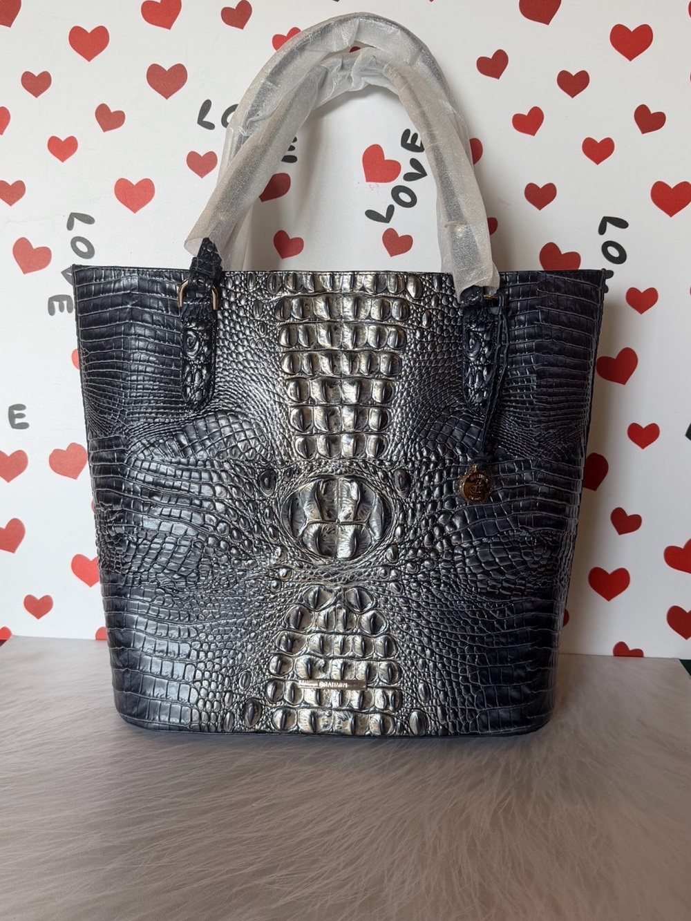Brahmin Ezra Twilight Blue Ombre Melboume NWT BEAUTIFUL EYE PLACEMENT